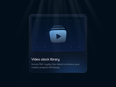 Dark UI Card cards component features ui ui card video