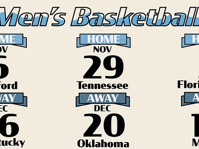 Editorial: UNC Men's Basketball Schedule 2024 graphic design