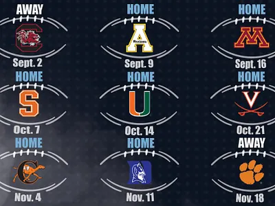 Editorial: UNC Football Schedule 2023 graphic design
