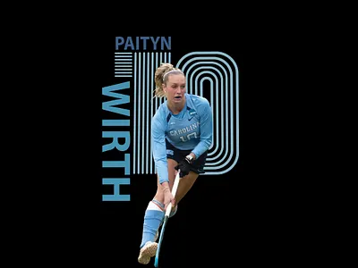 Editorial: Player cards for UNC Field Hockey Victory Paper graphic design