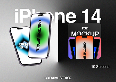 iPhone 14 mockup set assets design digital products graphic design iphone mockup photoshop template