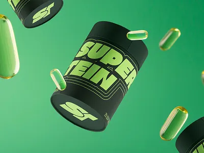 Supertein branding graphic design logo protein branding visual identity visualdesign