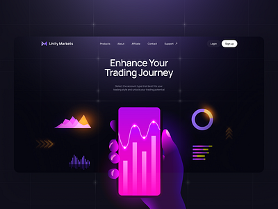 Fintech Trading Landing Page bank betting bitcoin blockchain clean coin crypto cryptocurrency finance fintech market modern neat p2p stock token trade trading trump