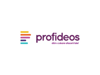 Profideos color colorful design identity logo mark modern offset print symbol