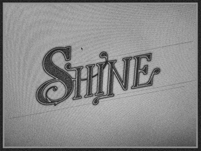 Shine V1 black custom font lines white