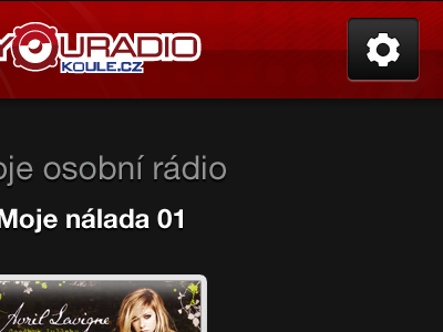 Youradio - detail of topbar iphone topbar