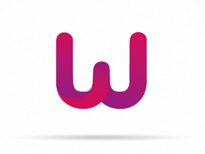 Letter W colour logo type