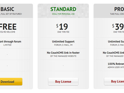 Pricing Table comparison table gray pricing table table