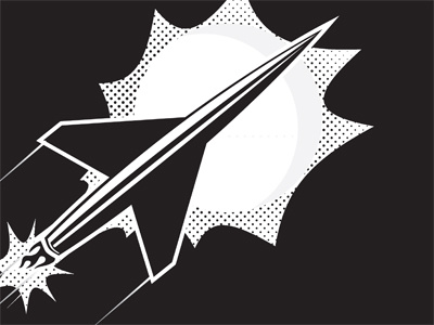 Rocket illustrator retro rocket space vector