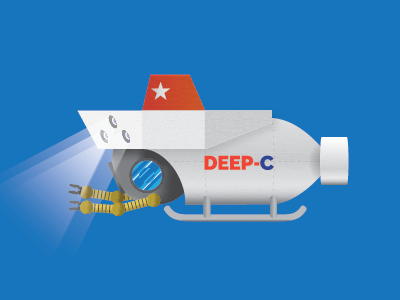 DEEP-C design illustration submarine vector