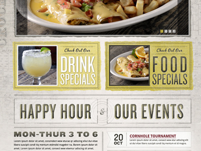 Top Secret Restaurant Site food map restaurant tan texture typography yellow