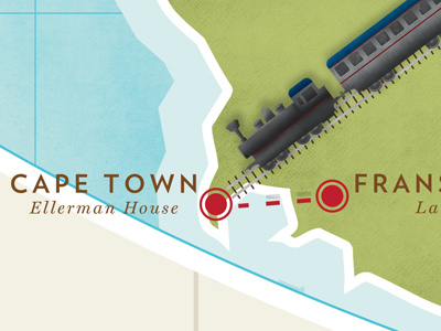 Train To Cape Town africa grunge luxury map texture train travel