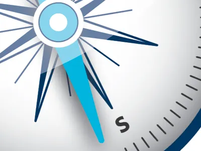 Compass blue compass south vector
