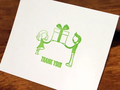 Thank You Card card letterpress thank you