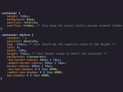 Curved Box Shadow css css box shadow pseudo elements