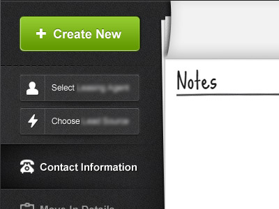 iPad App Form v2 black form gray green icons ipad white