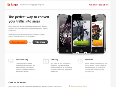 Target landing page free psd on psdchest.com free psd freebie landing page psdchest