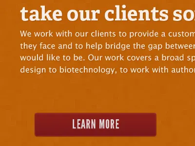 Learn More Button button headline intro orange red web website
