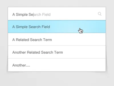 Predictive Search Field form textfield ui