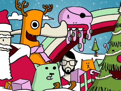 Christmas Greetings #2 christmas illustration snow tree