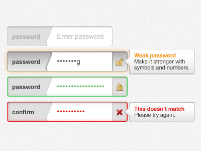 Textbox Explorations - Password fly out forms input password text field tool tips