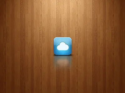 Small Cloud Icon blue cloud icon wood
