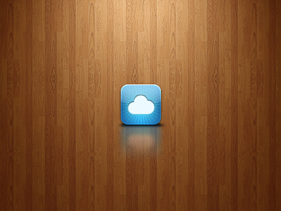 Small Cloud Icon blue cloud icon wood