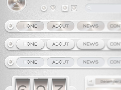 Shiny Ui Menu Options button icons menu steel ui wip