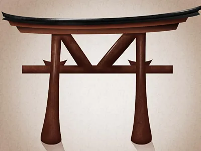 Torii Gate 'M' Logo Concept letter m logo torii gate