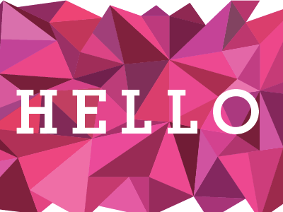 Hello colors shapes type typography vector