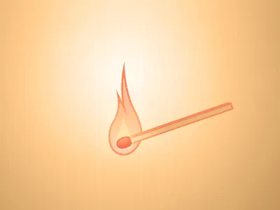Match & Flame box bright color fire illustration light lighter match matches patterns strike toasty tones vector warm