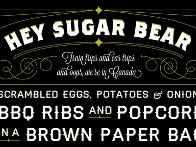 Heysugarbear poster typography