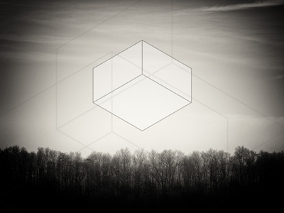 Abstract Isometric abstract cube emotion isometric photography sepia square