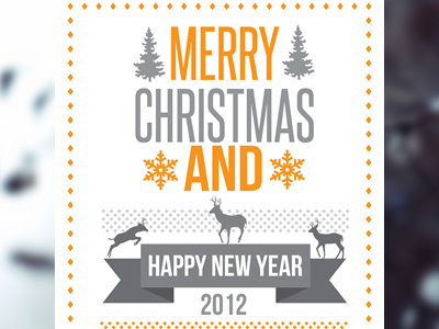 Merry Christmas Card 2012 2012 christmas christmas card christmas typography happy new year card merry christmas new year orange card typography card year 2012