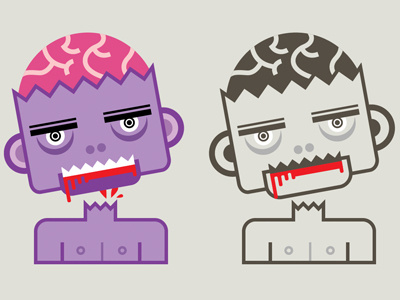 Zombie blood brain death illlustration infographic vectorial zombie