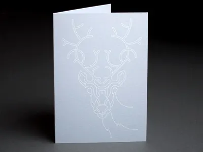 Dan Forster Xmas Card 2011 (2) christmas illustration lines linework screenprint simple white xmas