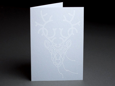 Dan Forster Xmas Card 2011 (2) christmas illustration lines linework screenprint simple white xmas