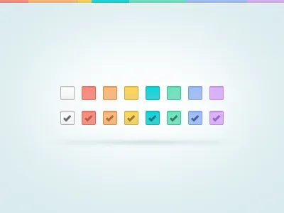 Color checkboxes blue checkbox colorful form gray green orange pink purple red simple ui yellow