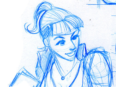 Rough board for book illustrations character rough sketch