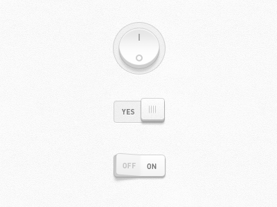 Switch & Slide button light off on slider switch texture ui white