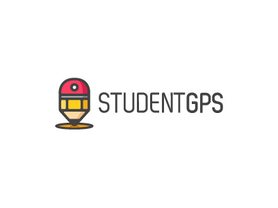 Student GPS logo concept atpc education logo nathan pencil school student vector walker youth