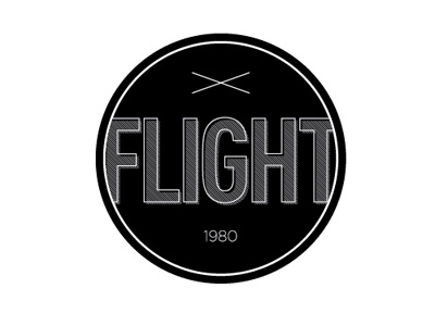 Flight Retro 03 black circle flight retro type white