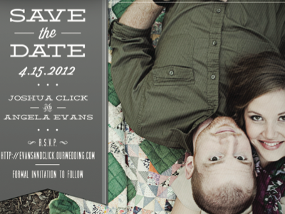 Save the Date retro typography wedding