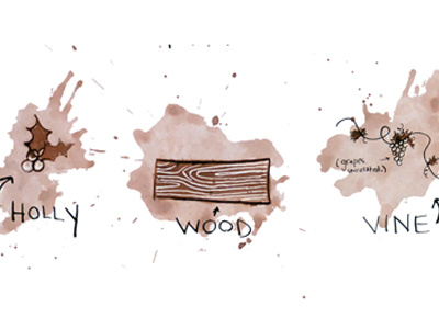 holly.wood.vine. coffee hand drawn hollywood illustration ink watercolor