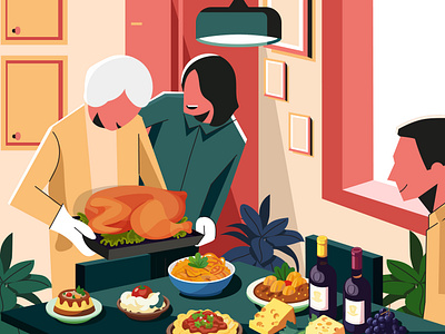 Thanks Giving branding graphic design illustration vector