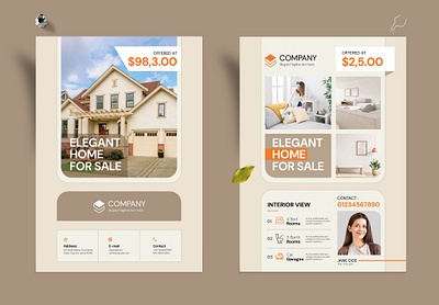 Elegant Home For Sale Flyer Templates poster