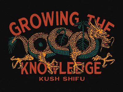 "Growing The Knowledge" for Kush Shifu dragon dragon tattoo illustration illustration studio japanese dragon japanese tattoo no ghost stories traditional design