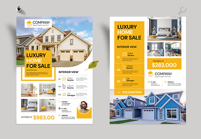 Luxury Home For Sale Template poster