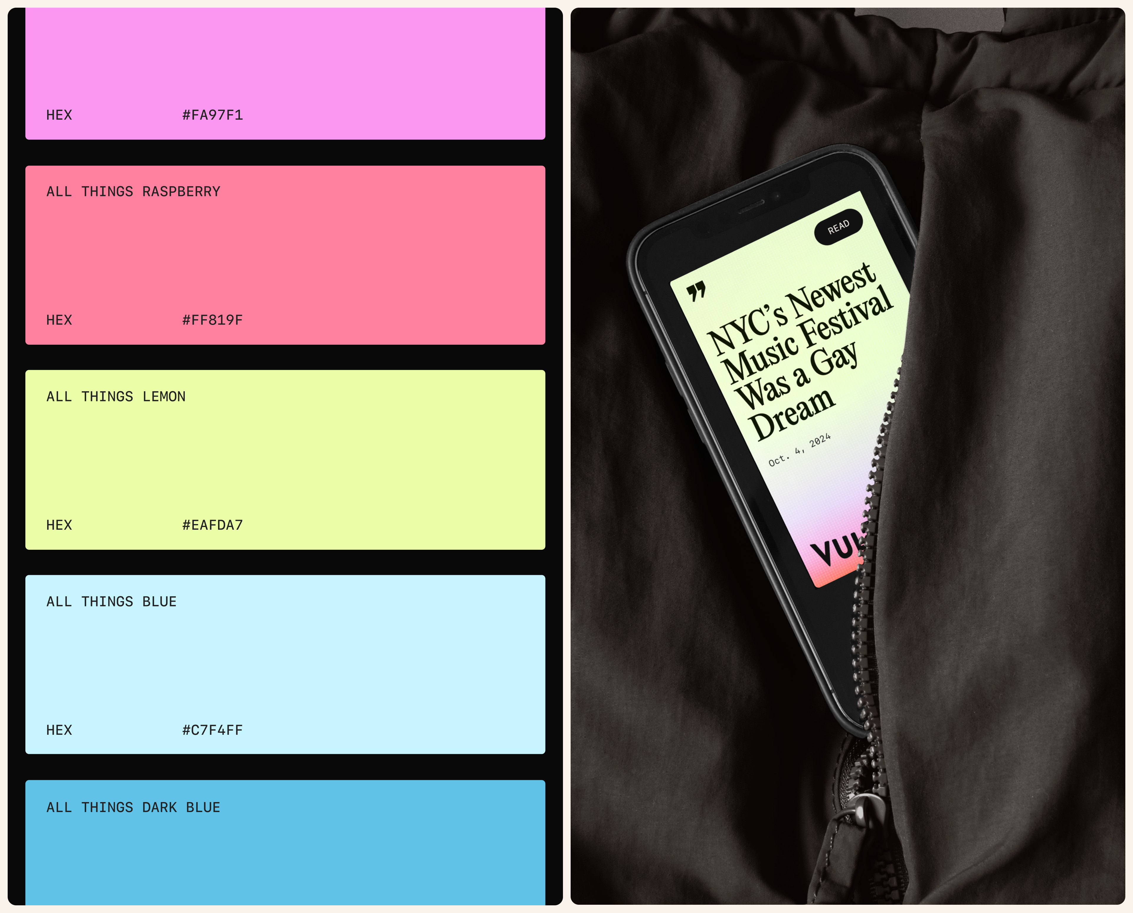 Example of Brand identity & Pitch deck for music festival | ochi design