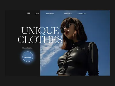 UNIQUE CLOTHES blue clothes design product ui ux web webdesign